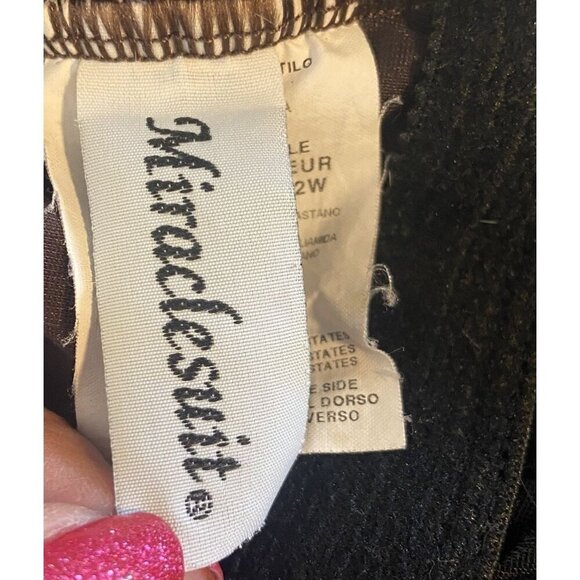 MIRACLESUIT Brown Polka Dot PIN POINT OCEANUS ONE PIECE SWIMSUIT PLUS‎ SIZE 22 W - Picture 7 of 12